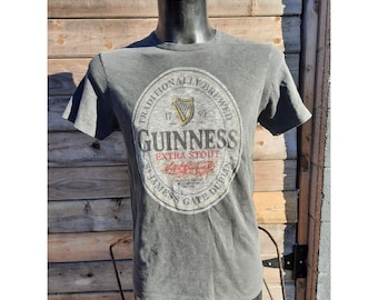 Lucky Brand Mens  Tshirt Guinness Grey Single Stitched Multiple Sizes