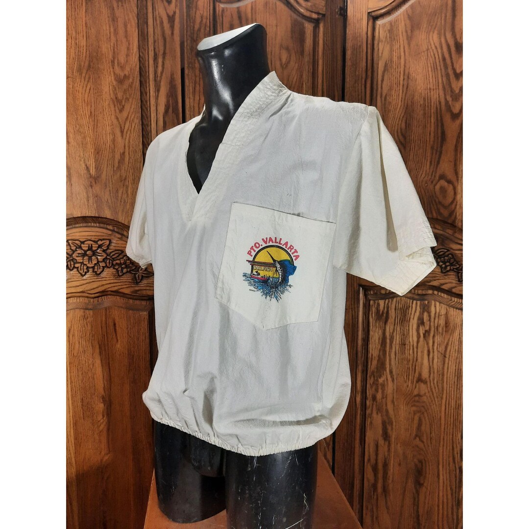 Vintage Mexican Mens Flour Sack Puerto Vallarta Sailfish Sportfishing ...