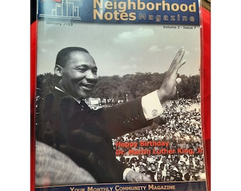 Vintage Magazine Los Angeles Neighbourhood Notes MLK Birthday Local Magazine Vol 2 Issue 7 JAN 2013