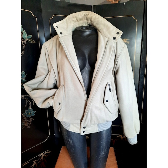 70s〜80s MEMBERS ONLY Wool Oversiz Jacket Vintage 1980s Wool Cafe Racer Bomber Members Only Wool