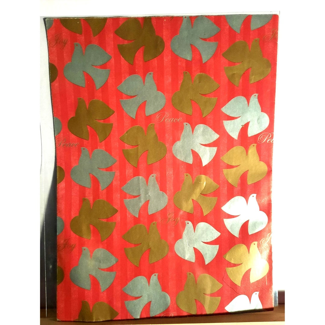 Vintage WWF Gift Wrap Sheet Poster Abstract Peace Doves 1990s - Etsy
