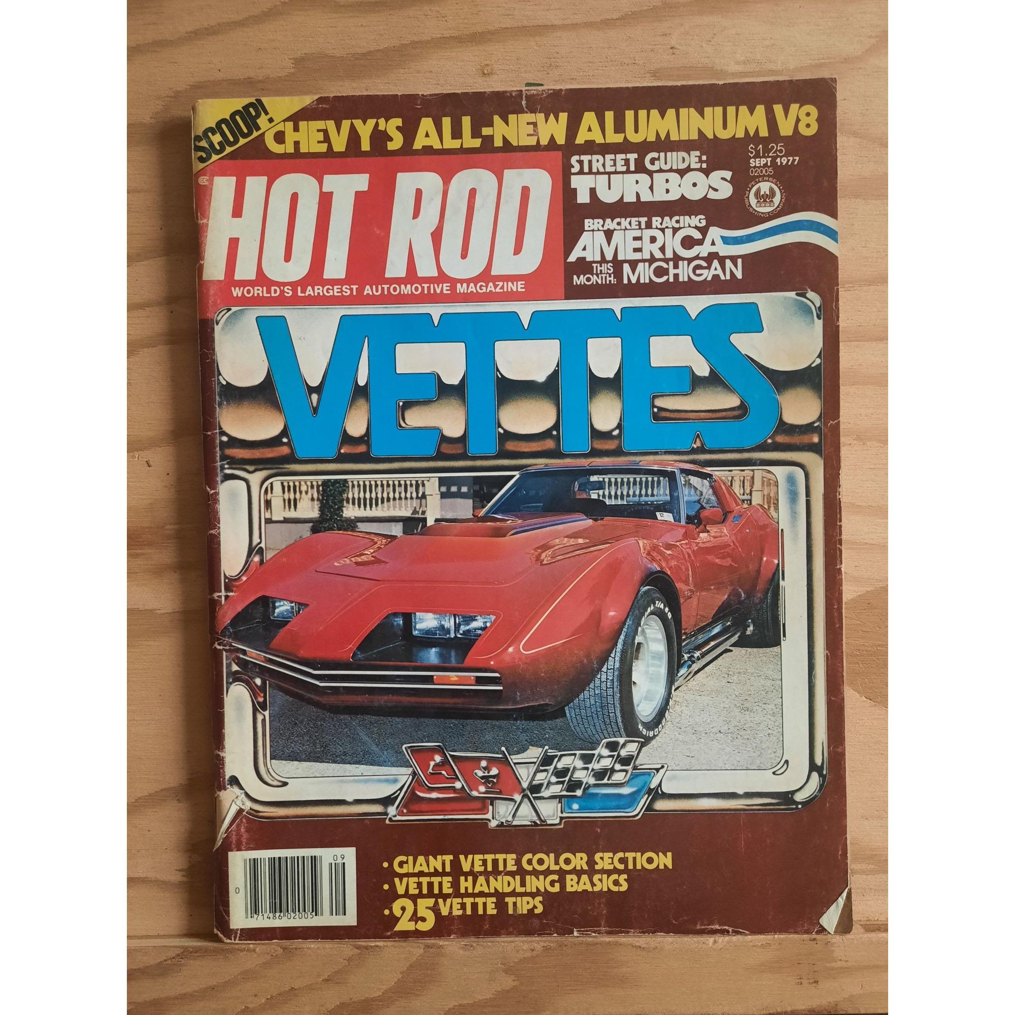 Vintage Hot Rod Magazine Sept 1977 Vettes Vol 30 No 9 Bruno's