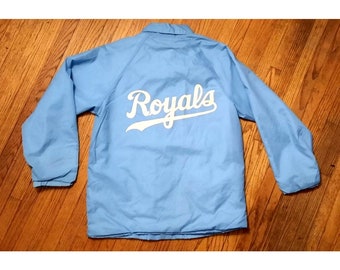 Giacca a vento vintage Hartwells KC Royals Scott Baby Blue degli anni '80