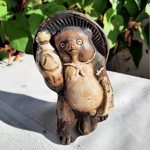 Tanuki Japanese Raccoon Dog Shigaraki Happy from Japan