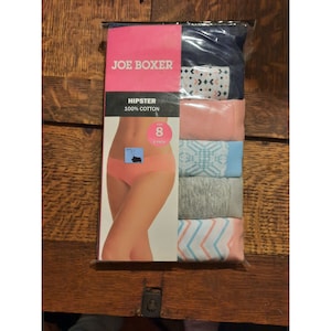 Womens Underwear Joe Boxer Hipster Panties 100% cotton 6 pack Panties Polka Dots