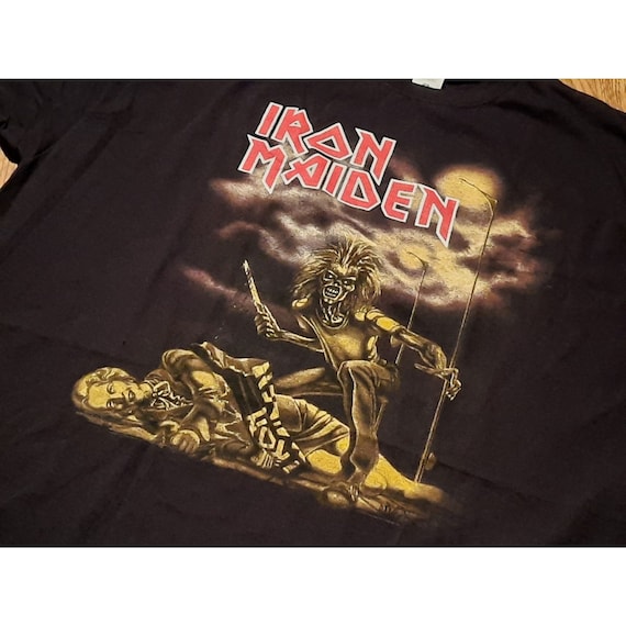 Mens 2XL Tshirt Iron Maiden Sanctuary Killers Eddie Logo Band Tee
