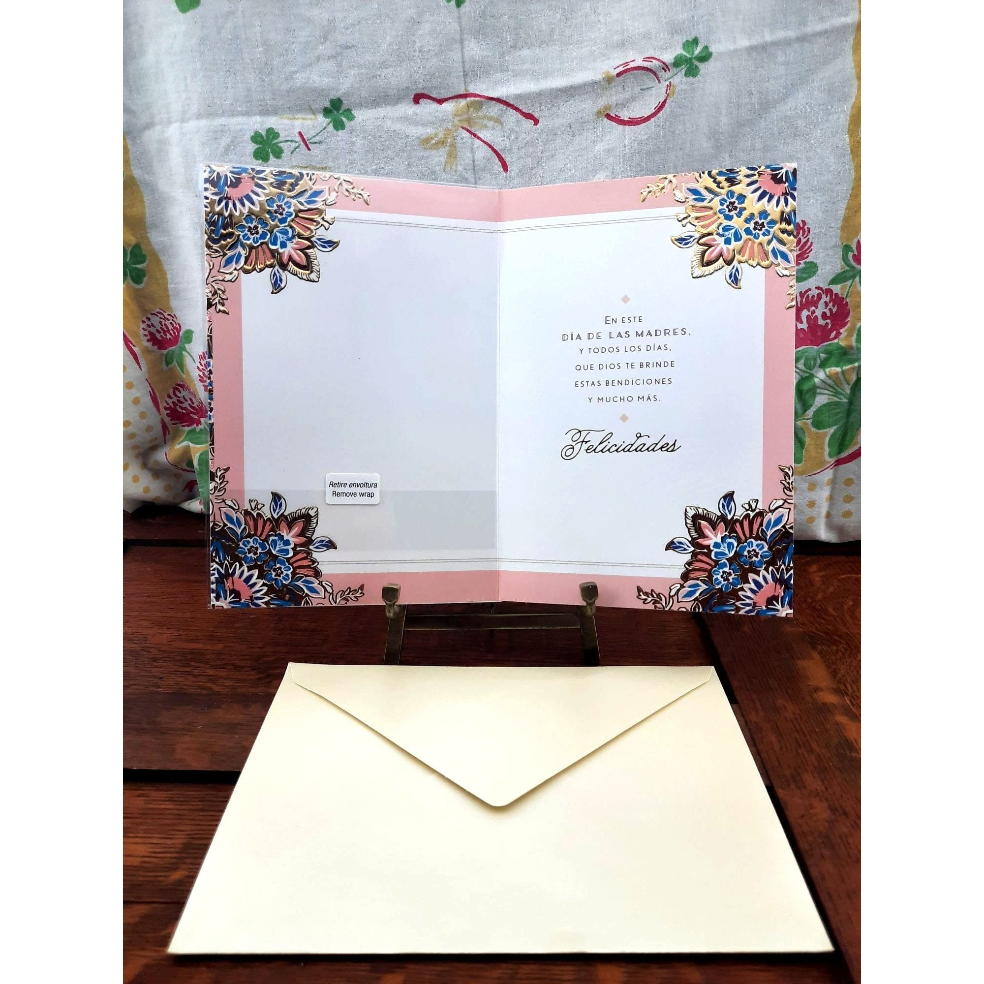Hallmark Vida Spanish Mother's Day Card Jeweled Gold Foil New With ...