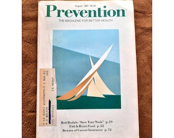 vintage Magazine Prevention Le magazine pour une meilleure santé, août 1980