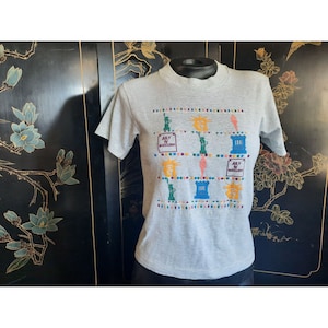 Vintage Kids Tshirt Statue of Liberty 4th of July Puff Paint Single Stitch 1980s