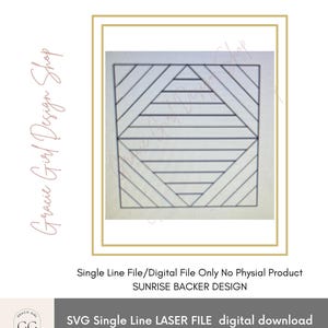 Sunrise Backer SVG-fil – laserskuren design (digital nedladdning)