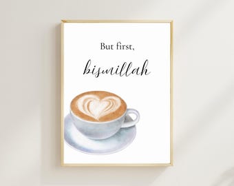 Bismillah Wall Art, Bismillah Wall Decor, Islamic Art Poster, Minimalist Islamic Design, Muslim Wall Art Download, Islamic Quote Print