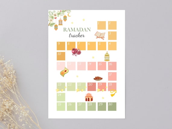 Ramadan Tracker Print, Ramadan activities, Home Decor Ramadan, Planner, Ramadan Gift, Ramadan countdown