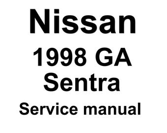 1998 Nissan Sentra GA Repair Workshop Service Manual pdf download