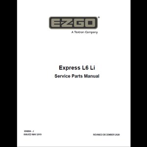 2019 EzGo Express L6 Li 電動車両スペアパーツカタログ pdf ダウンロード xx