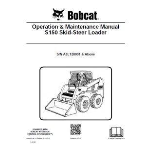 Bobcat S150 5 Skid Steer Loader S/N A3L120001 & Above Operation and Maintenance Manual PDF