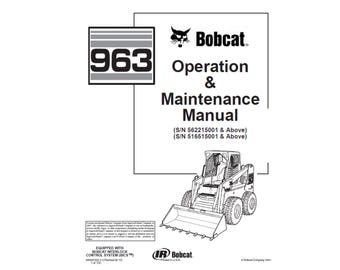 Bobcat 963 Skid Steer Loader Operation & Maintenance Manual (PDF Download)