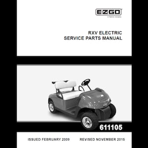 2009 EzGo RXV ゴルフカー RXV フリーダムおよび RXV シャトル 2+2 電動車両スペアパーツカタログ pdf ダウンロード