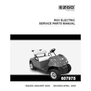 2008 EzGo RXV Golf car, RXV Freedom i RXV Shuttle 2+2 Electric Powered Fleet & Personal Golf Cars katalog części zamiennych pdf do pobrania