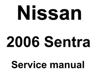Manual de servicio y reparación del Nissan Sentra 2006 (PDF)