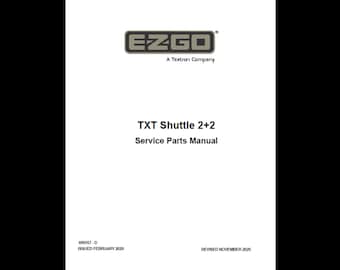 Catálogo de piezas del transbordador EzGo TXT 2+2 2020 (Descarga en PDF)