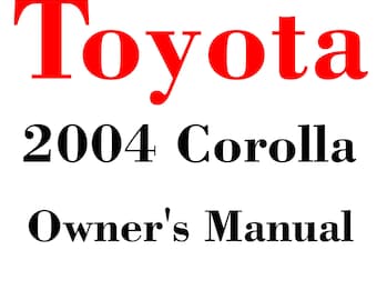 Onderhouds- en gebruikershandleidingen Toyota Corolla 2004 pdf-download na aankoop