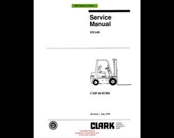Clark_Forklift_SM_648_CMP450_ENG_R1 Workshop Service Manual PDF download after purchase