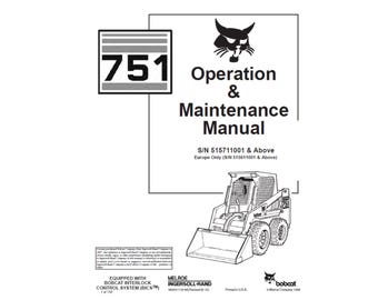 Bobcat 751-1 Skid Steer Loader Operation Manual (PDF)