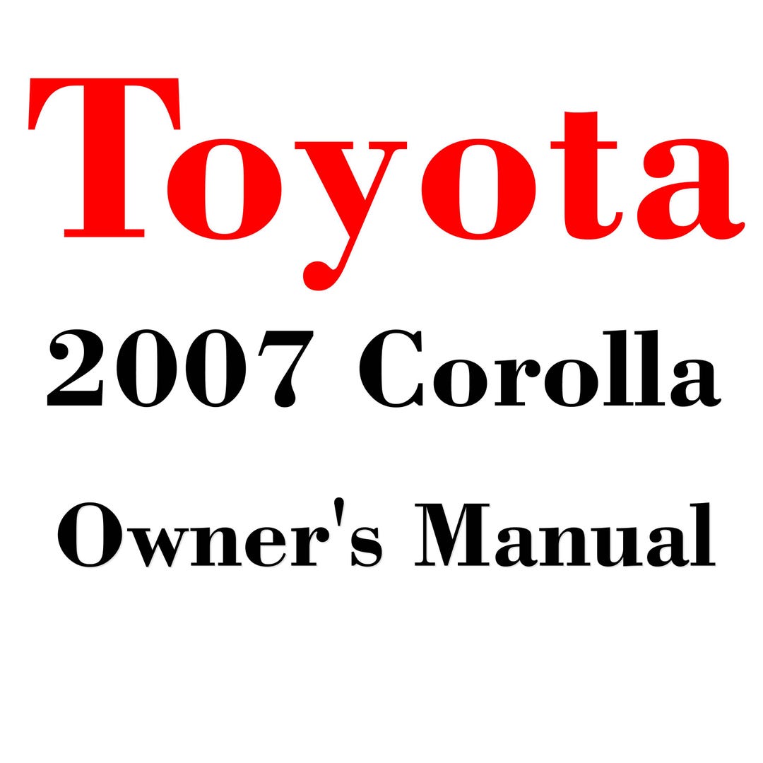 2007 TOYOTA COROLLA MAINTENANCE SCHEDULE visual data 8