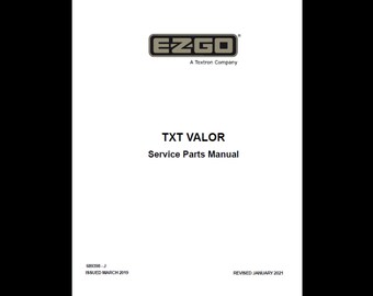 Catálogo de repuestos para carros de golf EzGo TXT Valor Gasoline EFI 2019 (PDF)