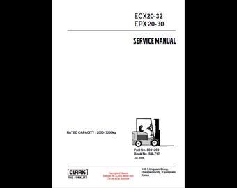 Clark Gabelzinker Serviceanleitung: ECX 20-32, EPX 20-30 (2006) (PDF-Download)