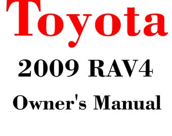 Manuales de mantenimiento y del propietario del Toyota RAV4 2009 (PDF) para descargar después de la compra