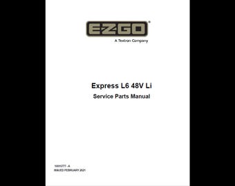 Catálogo de repuestos para vehículos eléctricos EzGo Express L6 48V Li 2021 (PDF)