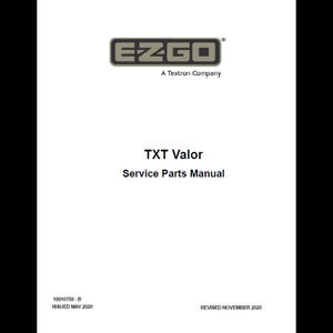 2020 EzGo TXT Valor 48V 電動車両スペアパーツカタログ（PDFダウンロード）