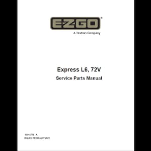 2021 EzGo Exprees L6 72V 電動車両スペアパーツカタログ（PDFダウンロード）