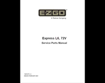 Catálogo de repuestos para vehículos eléctricos EzGo Exprees L6 72V 2021 (PDF)
