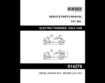 Catálogo de piezas del carrito de golf EzGo TXT 48V 2010 (Descarga en PDF)