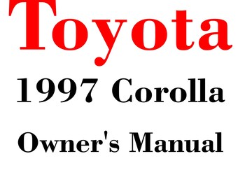 Onderhouds- en gebruikershandleidingen Toyota Corolla 1997 pdf-download na aankoop