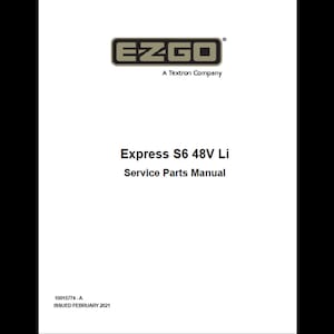 2021 EzGo Exprees S6 48V Li電動車両部品カタログ（PDFダウンロード）