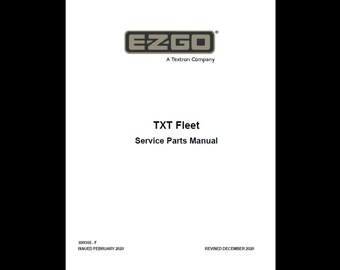 Catálogo de repuestos para carros de golf EzGo TXT Fleet Gasoline Kyefi 2020 (PDF)