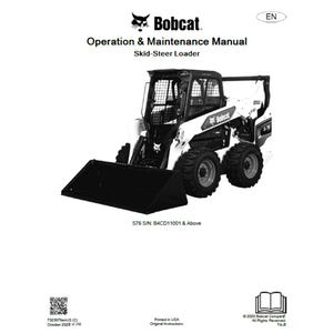 Bobcat S76 Skid-Steer Loader S/N B4CD11001 & Above Operation and Maintenance Manual PDF