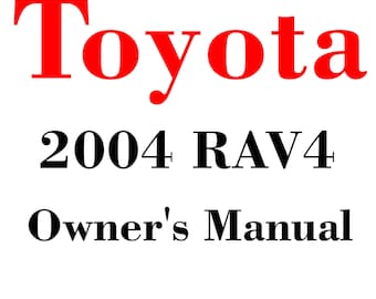 Manuales de mantenimiento y del propietario del Toyota RAV4 2004 (PDF) para descargar después de la compra