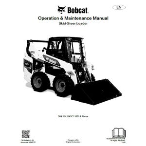 Bobcat S64 Skid-Steer Loader S/N B4SC11001 & Above Operation and Maintenance Manual PDF