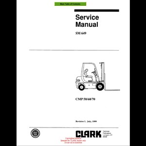 Clark_Forklift_SM_649_CMP570_ENG_R1 Workshop Service Manual PDF download after purchase
