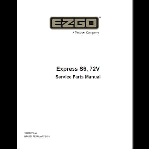 2021 EzGo Exprees S6 72V 電動車両部品カタログ（PDFダウンロード）