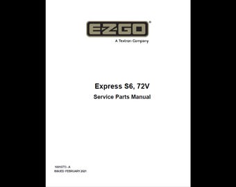 Catálogo de piezas del vehículo eléctrico EzGo Express S6 72V 2021 (PDF)