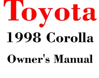 Onderhouds- en gebruikershandleidingen voor Toyota Corolla 1998 (pdf-download na aankoop)