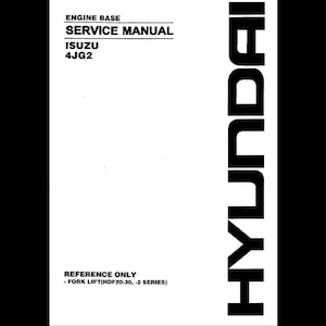 Isuzu Hyundai 4jg2 Engine Service Manual pdf download