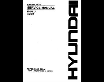 Manual de servicio del motor Isuzu Hyundai 4jg2 (PDF)