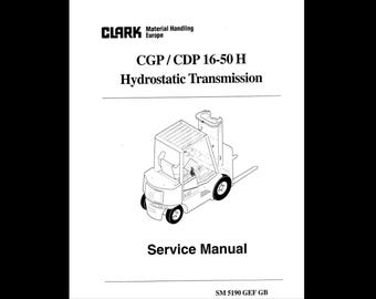 Clark_Forklift_Hydrostatic_Transmission CGP-CDP 16-50 H Workshop Service Manual PDF download after purchase