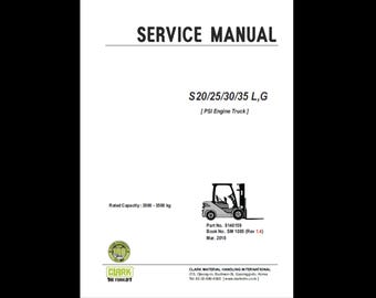 Manuel d'entretien du chariot élévateur Clark S20-35 : camion à moteur PSI (téléchargement PDF)